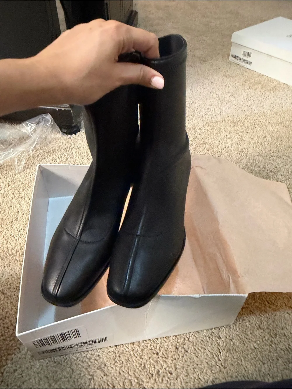 Quince Black Stretch Sock Ankle Booties